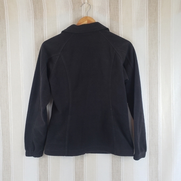 Columbia Fleece Zipped Jacket Black Size Small‎ - Picture 10 of 10